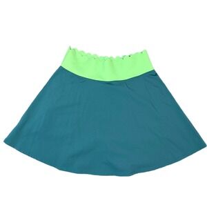 Attarco Active Skort Built-In Short Teal Lime Size Medium Tennis Running Workout